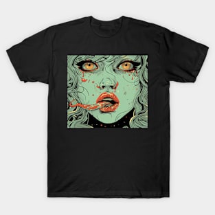 Snake Tongue Beautiful Girl T-Shirt